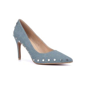 New York & Company Womens Layne Denim Studded Pumps